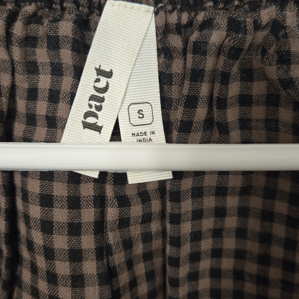 Pact Black and White Gingham Midi Dress - Picture 6 of 6